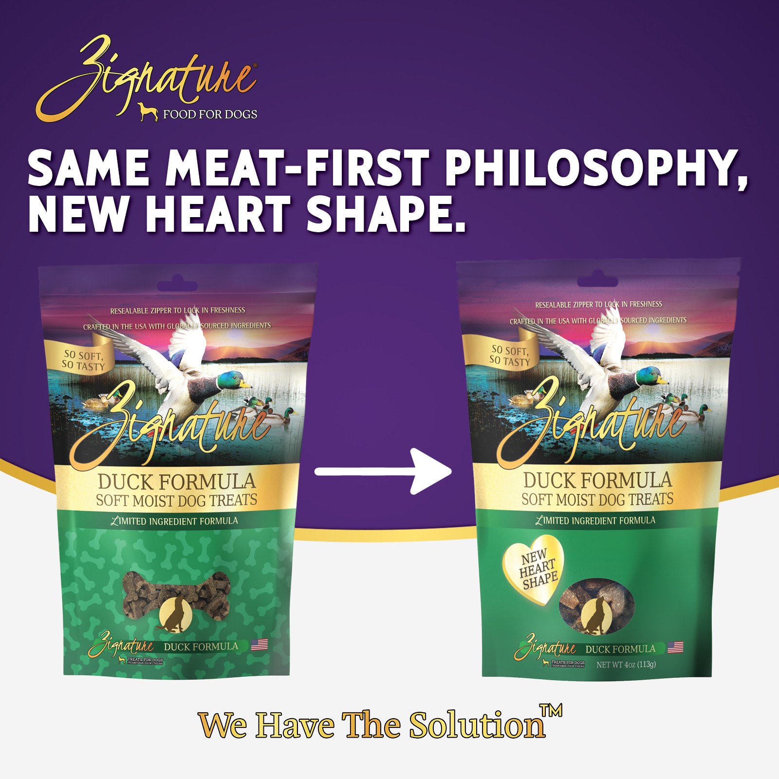 Zignature Duck Flavored Soft Moist Dog Treats