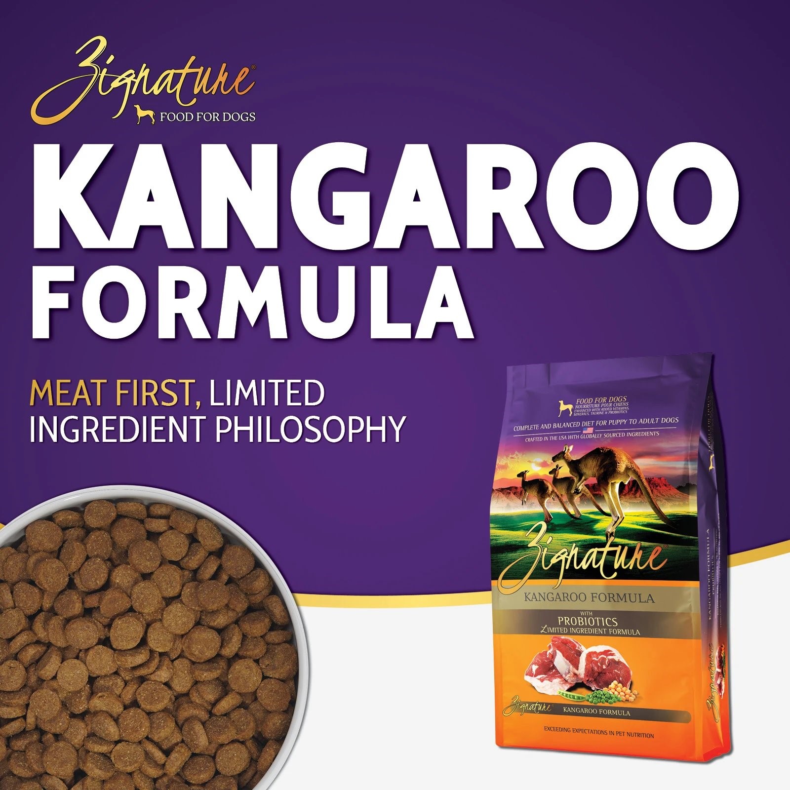 Zignature Kangaroo Formula Dry Food
