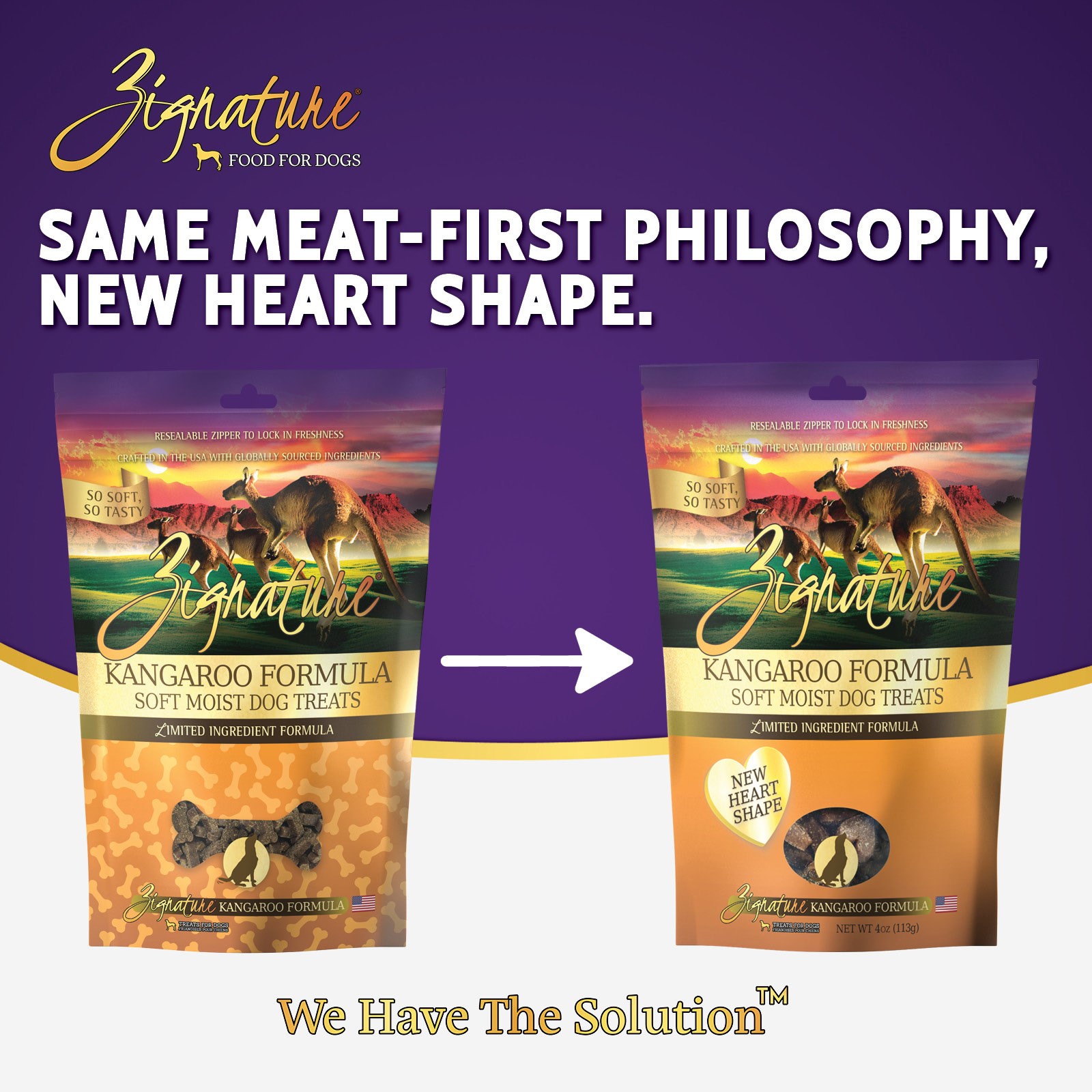 Zignature Kangaroo Formula Soft Moist Treats for Dogs