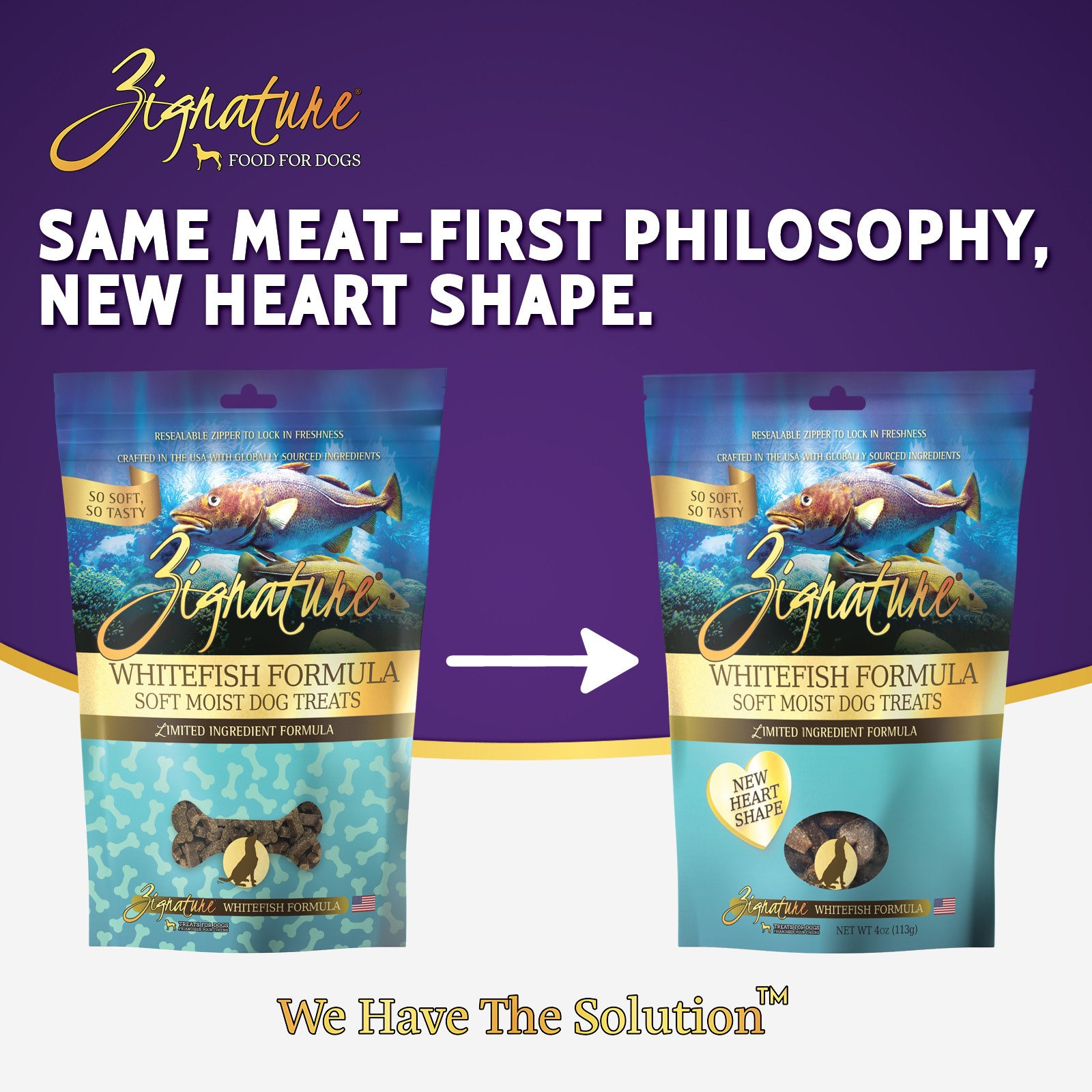 Zignature Whitefish Formula Soft Moist Dog Treats