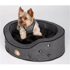 Juicy Couture Herringbone Tufted Dog Bed