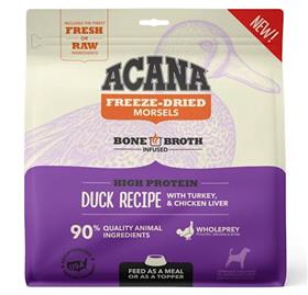 Acana Grain Free High Protein Fresh Raw Animal Ingredients Duck Recipe Freeze Dried Morsels Dog Food