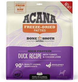 Acana Grain Free High Protein Fresh Raw Animal Ingredients Duck Recipe Freeze Dried Patties Dog Food