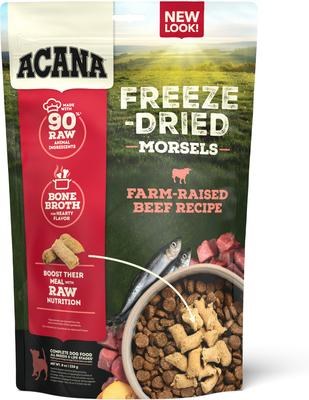 Acana Grain Free High Protein Ranch Raised Beef Recipe Freeze Dried Morsels Dog Food
