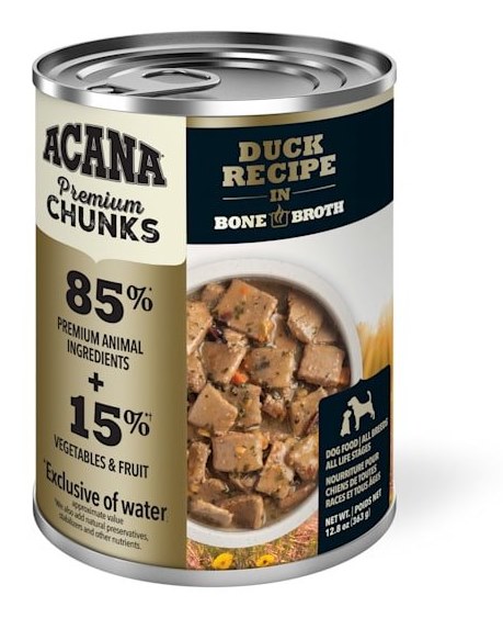 Acana Premium Chunks Duck Recipe in Bone Broth Wet Dog Food