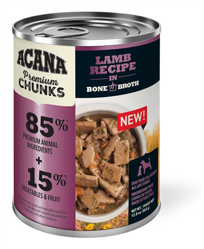 Acana Premium Chunks Lamb Recipe in Bone Broth Wet Dog Food