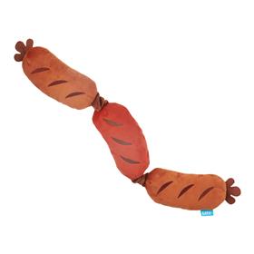 Bark Lickin Links Sausage Brown Plush Dog Toy