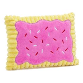 Bark Toaster Poodle Breakfast Pastry Pink Plush Dog Toy
