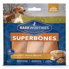 Barkworthies Ancient Grain Peanut Butter Superbone Dog Treats