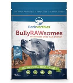 Barkworthies Bully Rawsomes with Freeze Dried Raw Chicken Dog Treats