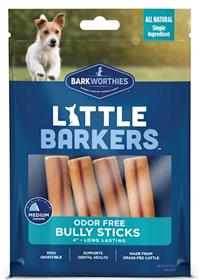 Barkworthies Little Barkers Bully Odor Free Sticks Dog Treats