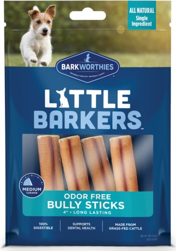 Barkworthies Odor Free Bully Sticks Small Dog Chews