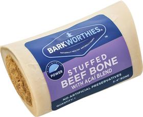 Barkworthies Shin Bone Stuffed with Acai Blend Dog Treat