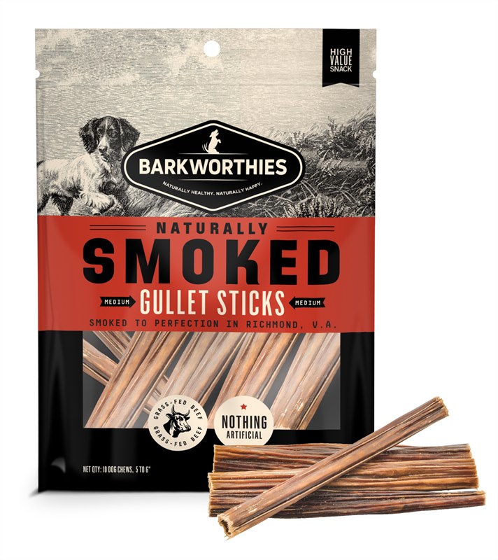 Barkworthies Smoked Beef Gullet Sticks Dog Treats
