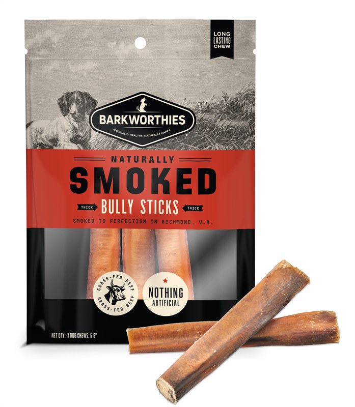 Barkworthies Smoked Thick Bully Sticks Dog Chews