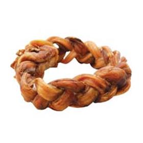 Bingo Buffalo Braided Bully Ring Dog Chew Treat