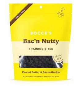 Bocces Bakery Bac n Nutty Peanut Butter Bacon Training Bites Dog Treats