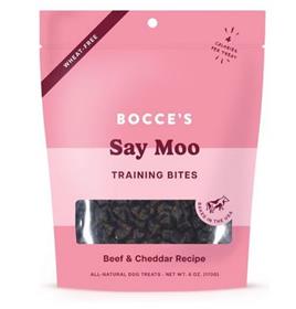 Bocces Bakery Say Moo Beef and Cheddar Training Bites Dog Treats