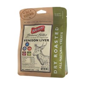 Bravo Bonus Bites Dry Roasted Venison Liver Dog Treats