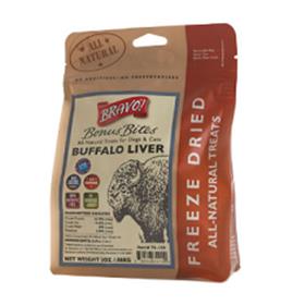 Bravo Bonus Bites Freeze Dried Buffalo Liver Dog Treats