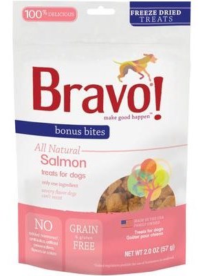 Bravo Bonus Bites Freeze Dried Salmon Dog Treats
