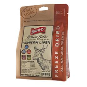 Bravo Bonus Bites Freeze Dried Venison Liver Dog Treats