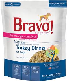 Bravo Homestyle Complete Natural Turkey Dinner for dogs