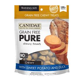 CANIDAE Grain Free PURE Chewy Training Treats Sweet Potato and Duck