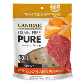CANIDAE Grain Free PURE Chewy Treats with Bison and Pumpkin