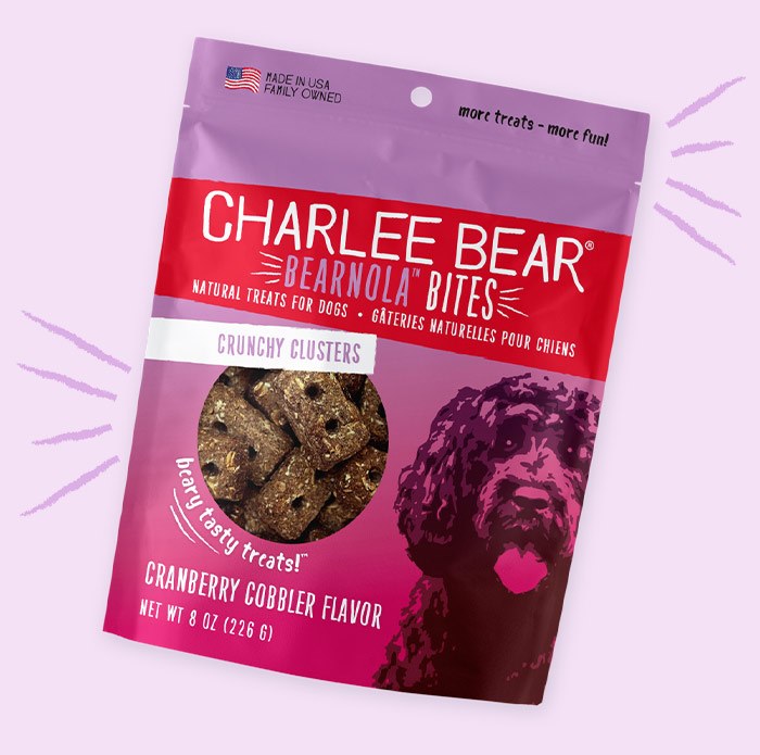 Charlee Bear Bearnola Bites Cranberry Cobbler Flavor Dog Treats