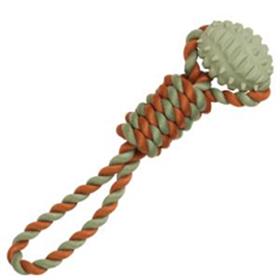 Chomper Naturals Tail Waggers Football Rope Tug