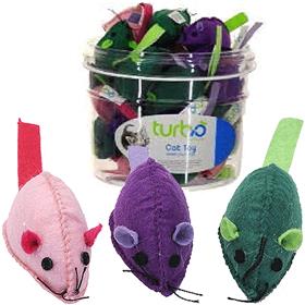 Coastal Turbo Felt Mice Cat Toy