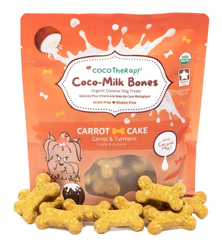 Coco Therapy Coco Milk Bones Carrot Cake Biscuit Organic Coconut Dog Treat