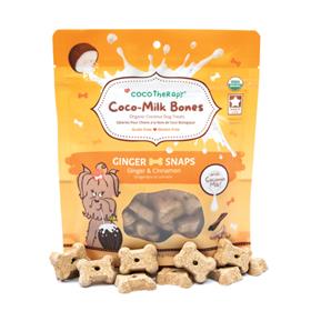 Coco Therapy Coco Milk Bones Ginger Snaps Biscuit Organic Coconut Dog Treat