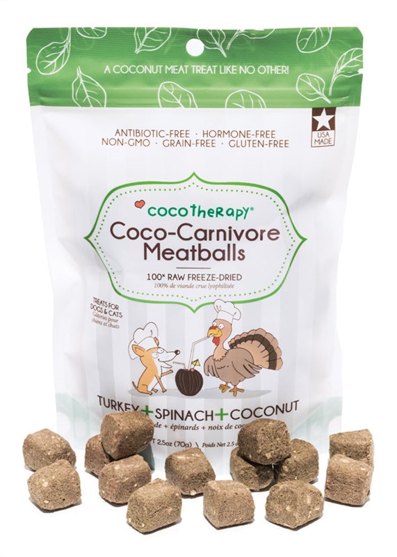 CocoTherapy Coco Carnivore Meatballs Turkey Spinach Coconut