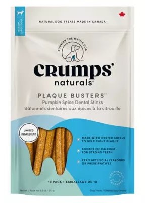 Crumps Dog Treat Plaque Busters Pumpkin Spice
