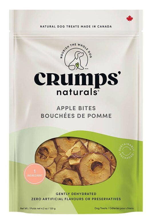 Crumps Naturals Apple Bites Grain Free Dehydrated Dog Treats