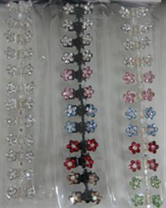 Crystal Flower Hair Clips