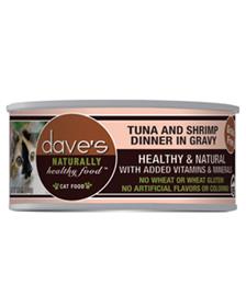 Daves Grain Free Canned Cat Food Ahi Tuna and Shrimp