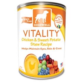 Dogswell Vitality Chicken and Sweet Potato Dog Food Cans
