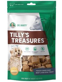 Dr Marty Tillys Treasures Freeze Dried Raw Beef Liver Dog Treats