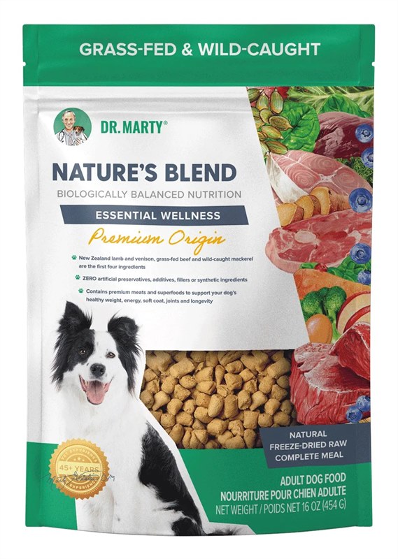 Dr Martys Natures Blend Essential Wellness Premium Origin Freeze Dried Dog Food