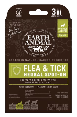 Earth Animal Natures Protection Flea and Tick Spot On for Dogs