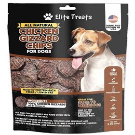 Elite Treats Dried Chicken Gizzards Dog Treats