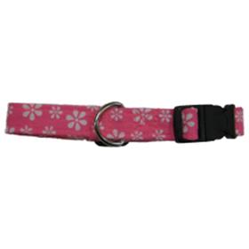 Elmos Closet Pink Daisies Buckle Collar