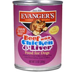 Evangers Classic Recipe Grain Free Beef with Chicken and Liver Canned