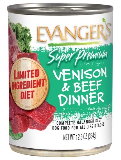 Evangers Super Premium Grain Free Venison Beef Spinach Kale Canned Dog Food