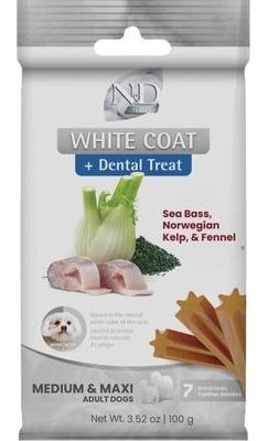 Farmina Dog Treat Dental WHITE Sea Bass Fennel and Kelp Adult 