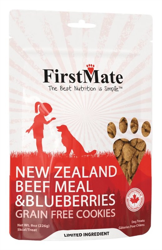 FirstMate Dog Treat GF LID Beef with Blueberry 
