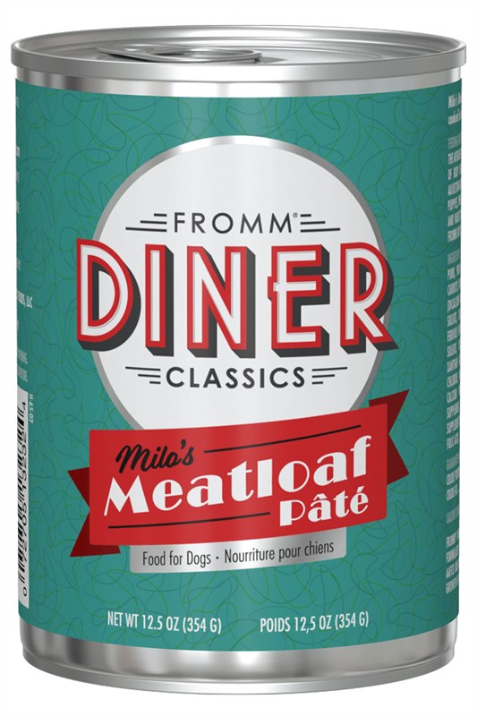 Fromm Diner Classics Milos Meatloaf Pate Dog Food Can